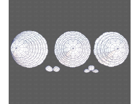 Trees Cartoon V60 Modelo 3D