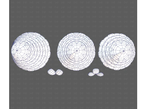 树木卡通V60 3D 模型