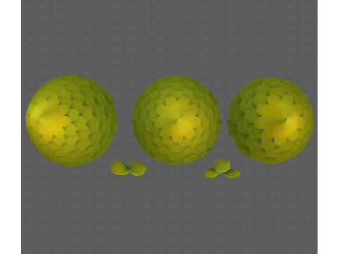 Trees Cartoon V60 Modelo 3D