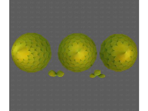 树木卡通V60 3D 模型