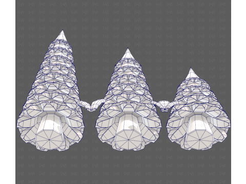 Trees Cartoon V60 Modelo 3D