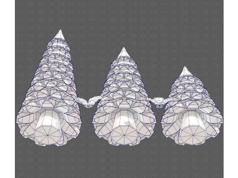 树木卡通V60 3D 模型