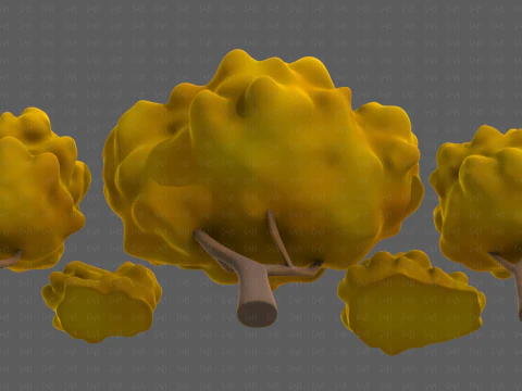 Trees Cartoon V61 3D Model