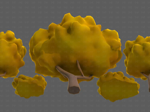 Trees Cartoon V61 3D Model