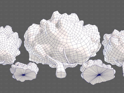 Trees Cartoon V61 3Dモデル