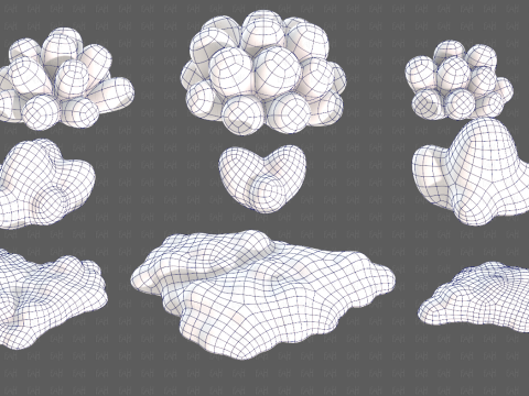 Trees Cartoon V62 Model 3D