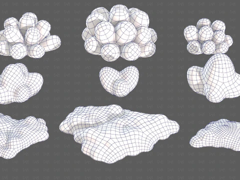 Trees Cartoon V62 3D Model