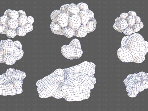 Trees Cartoon V62 Model 3D