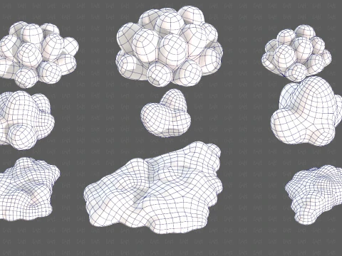 Trees Cartoon V62 3D Model