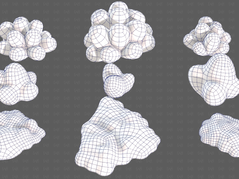 Trees Cartoon V62 Model 3D