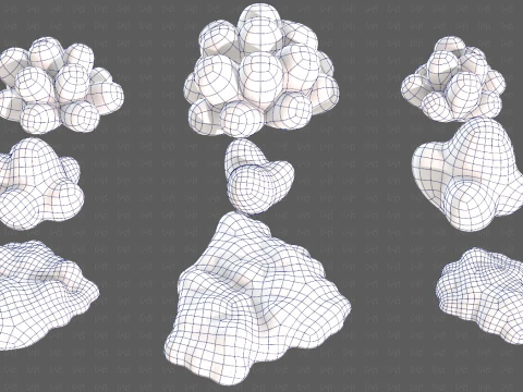 Trees Cartoon V62 3D Model