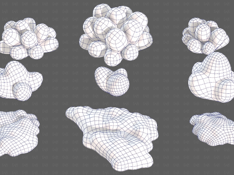 Trees Cartoon V62 Model 3D