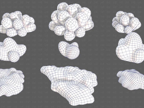 Trees Cartoon V62 3D Model