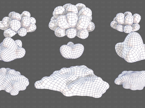 Trees Cartoon V62 Model 3D