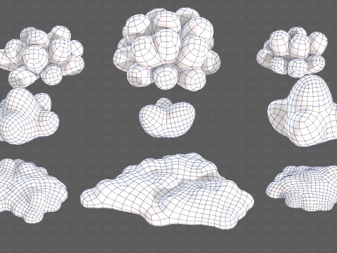 Trees Cartoon V62 3D Model