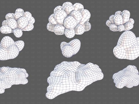 Trees Cartoon V62 Model 3D