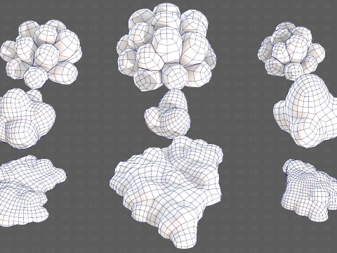 Trees Cartoon V62 3D Model