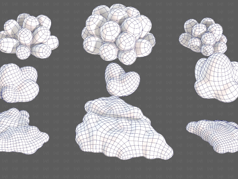 Trees Cartoon V62 Model 3D