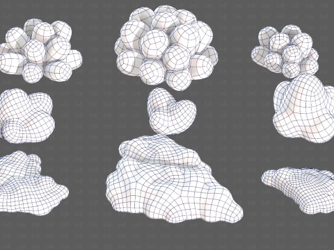 Trees Cartoon V62 3D Model