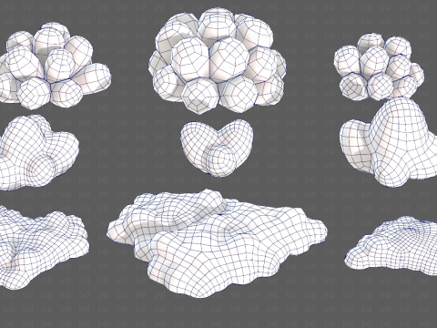 Trees Cartoon V62 Model 3D
