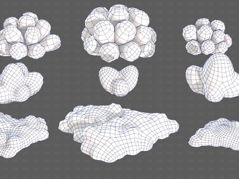 Trees Cartoon V62 3D Model