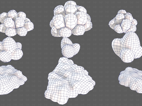 Trees Cartoon V62 Model 3D