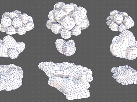 Trees Cartoon V62 Model 3D