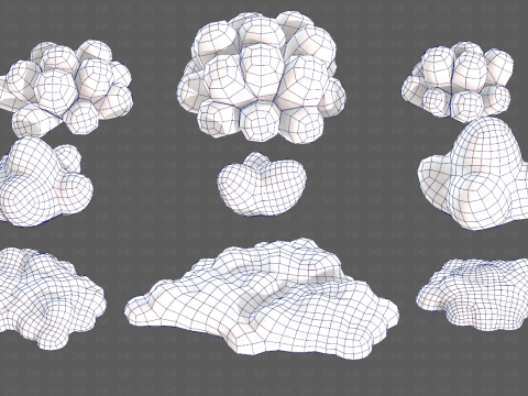 Trees Cartoon V62 Model 3D