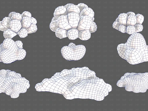 Trees Cartoon V62 3D Model