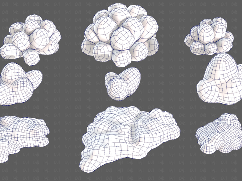 Trees Cartoon V62 Model 3D