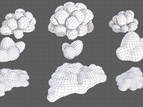 Trees Cartoon V62 3D Model