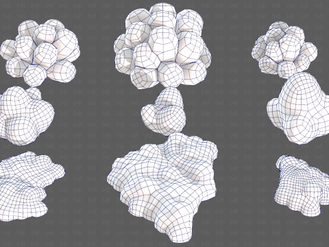 Trees Cartoon V62 Model 3D