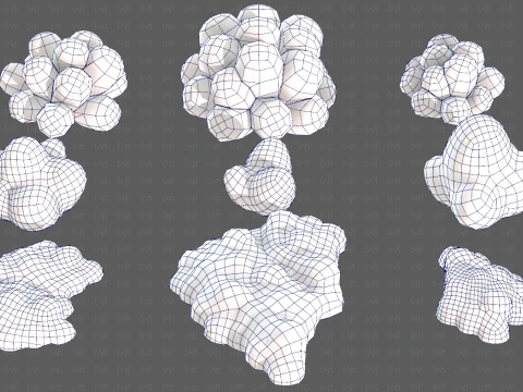 Trees Cartoon V62 3D Model