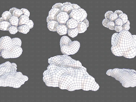 Trees Cartoon V62 3D Model