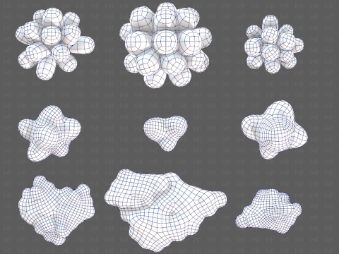 Trees Cartoon V62 Model 3D