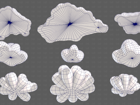 Trees Cartoon V62 Model 3D