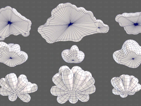 Trees Cartoon V62 3D Model