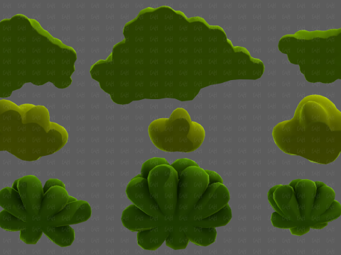 Trees Cartoon V62 Model 3D
