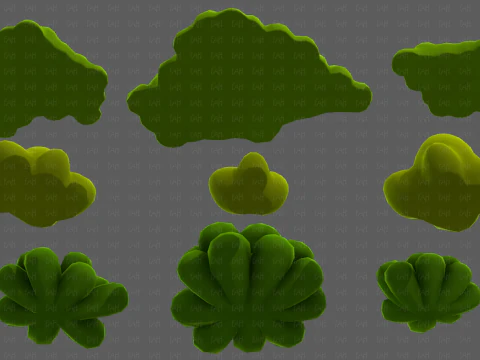 Trees Cartoon V62 3D Model
