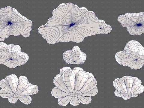 Trees Cartoon V62 Model 3D