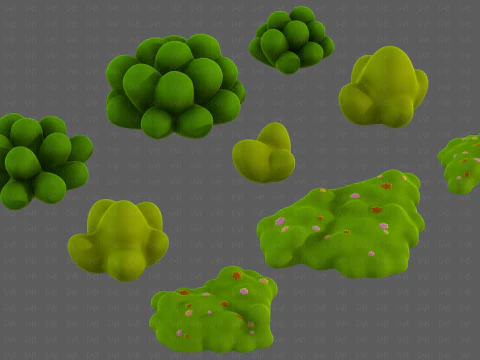 Trees Cartoon V62 3D Model