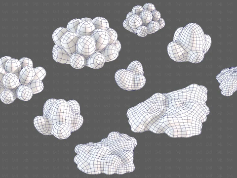 Trees Cartoon V62 3D Model
