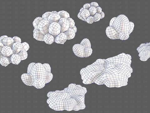 Trees Cartoon V62 3D Model