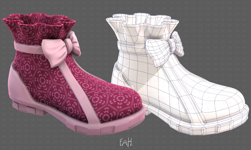 Shoes cartoonV60 3D मॉडल .c4d .max .obj .3ds .fbx .stl .blend 