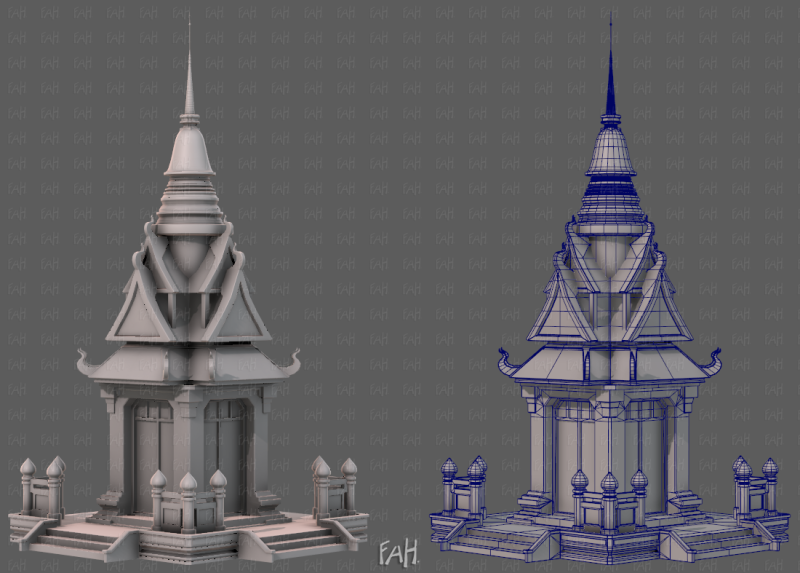 Pagoda V14 Modelo 3D .c4d .max .obj .3ds .fbx .stl .blend 