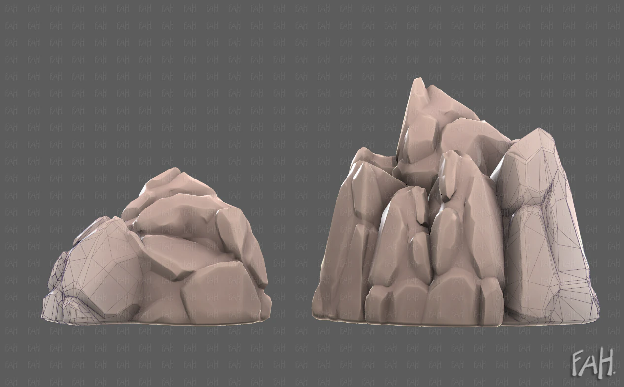 Rocks V06 3D Model .c4d .max .obj .3ds .fbx .stl .blend