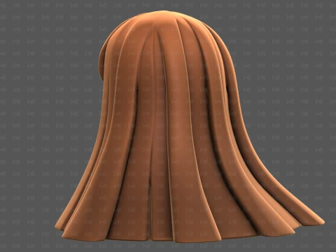Base Hair for girl V67 3D Model