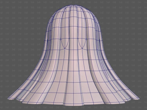 Base Hair for girl V67 3D Model