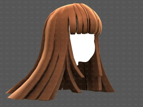 Base Hair for girl V67 3D Model