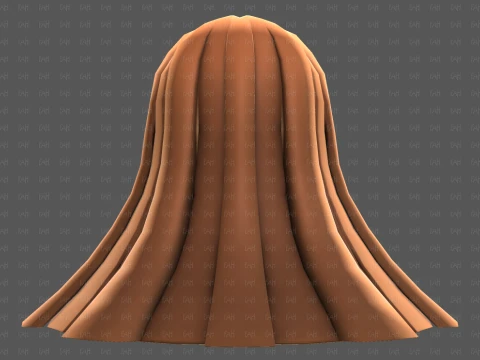 Base Hair for girl V67 3D Model